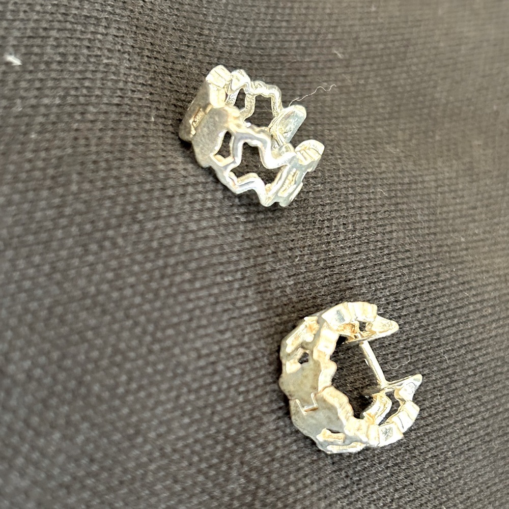 Tous 925 Silver Bear Hoop Earrings